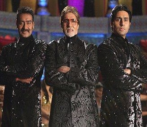 Watch: Big B-Abhishek-Ajay sing out loud 'Bol Bachchan'